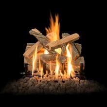 Grand Canyon 18-Inch Arizona Juniper Vented Outdoor Log Set W/ Natural Gas 2BRN SS Burner - Electronic On/Off Remote Ready
