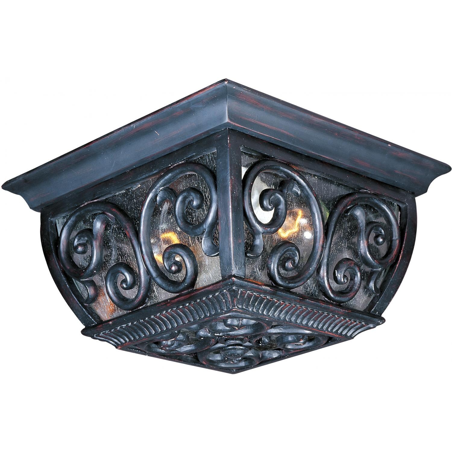 Maxim Newbury VX 40129CDOB 60W 6-Inch Two Light Outdoor Ceiling Light - Oriental Bronze thumbnail