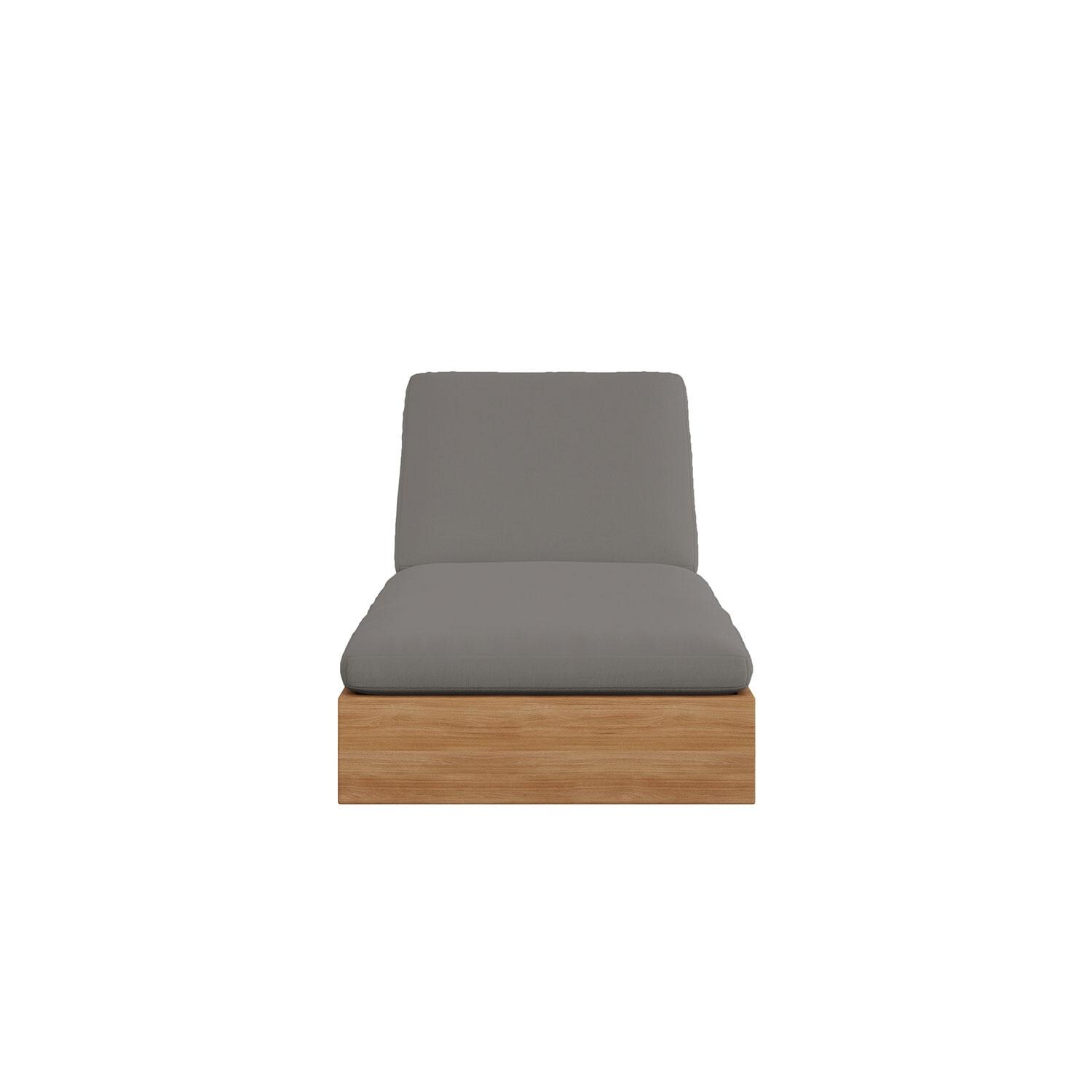 Bellawood Teak Chaise Lounge in Charcoal by Lakeview Outdoor Designs - Side View - White Background thumbnail