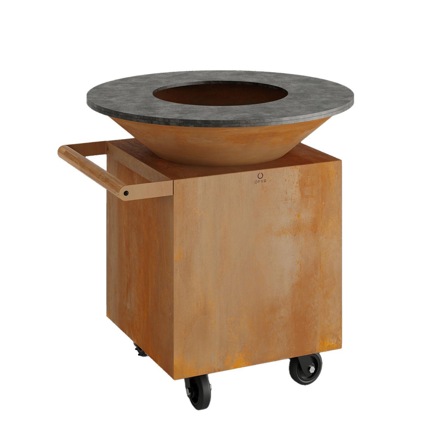 OFYR OC-100-PRO Classic Corten 100 PRO 40 Inch Wood-Fired Flat Top Grill - Display - White Background thumbnail