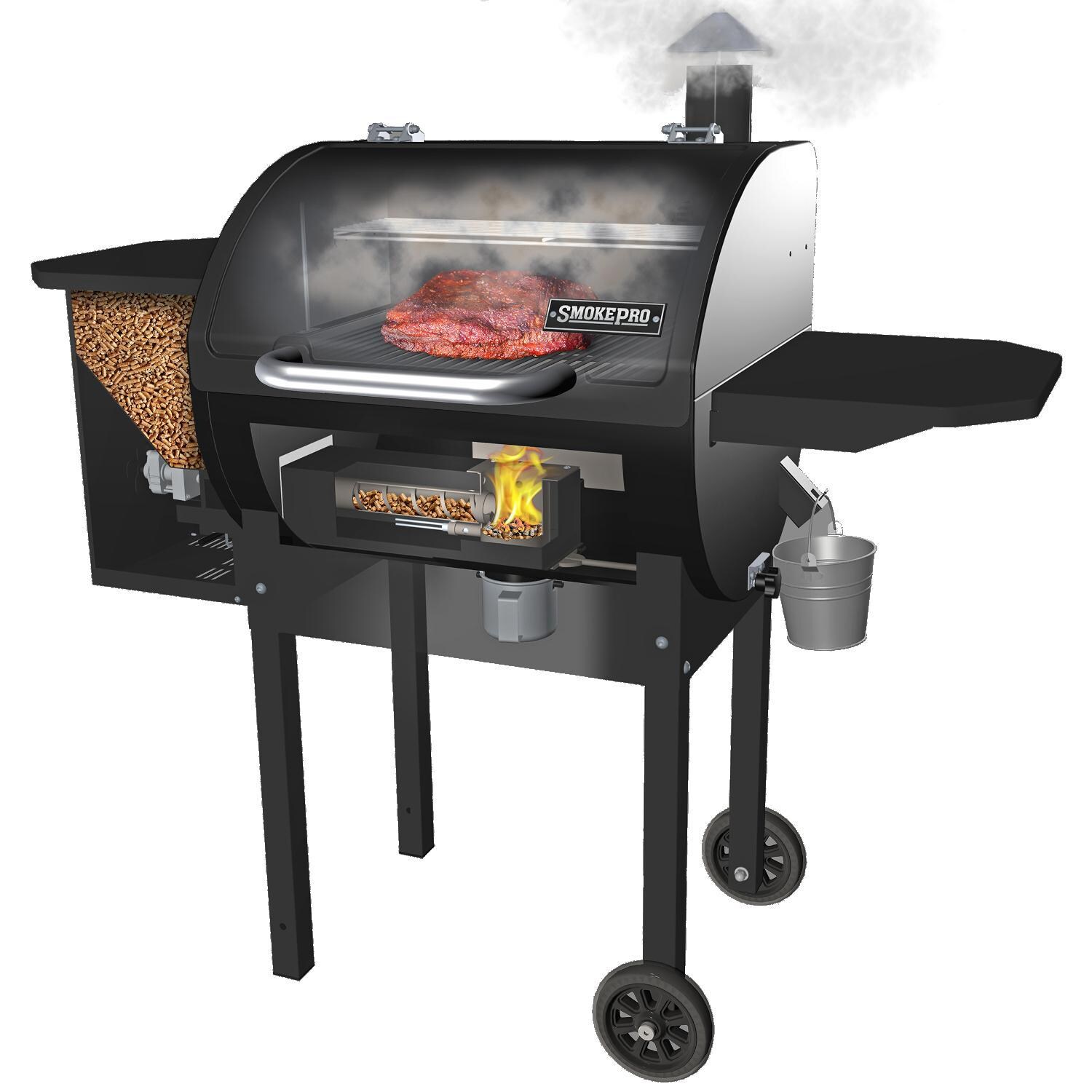Camp Chef PG24B SmokePro DLX Pellet Grill On Cart - How It Works thumbnail