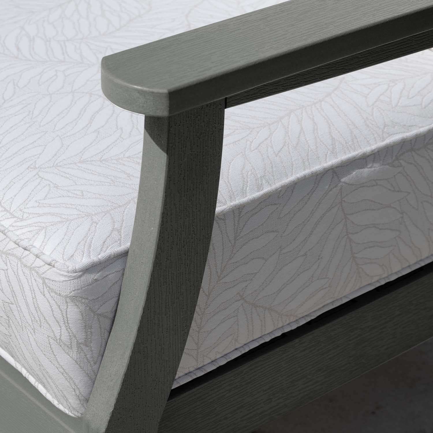Blushing Bay Recycled Plastic Club Chair in Lively Parchment/Coastal Teak by Lakeview Outdoor Designs - Frame - Detail thumbnail