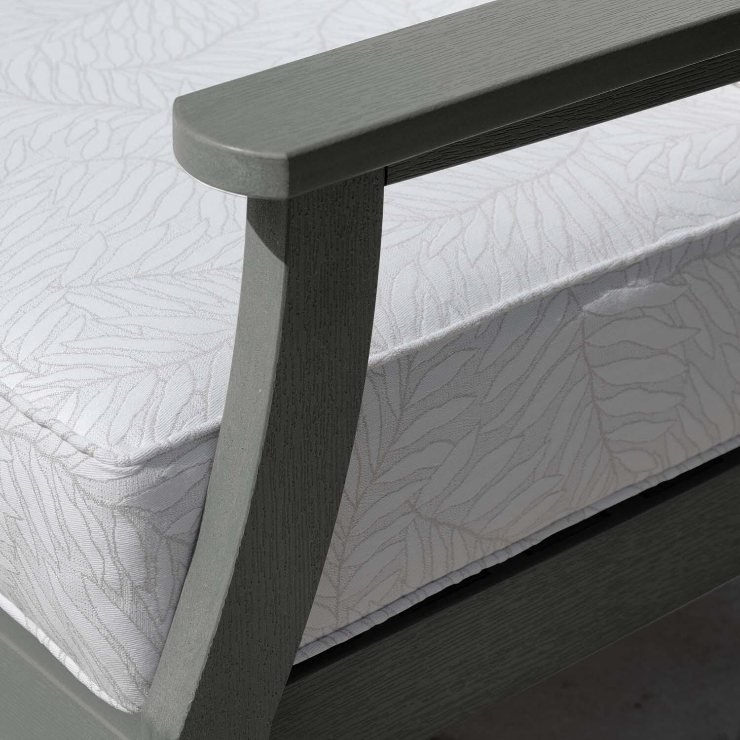 Blushing Bay Recycled Plastic Club Chair in Lively Parchment/Coastal Teak by Lakeview Outdoor Designs - Frame - Detail thumbnail