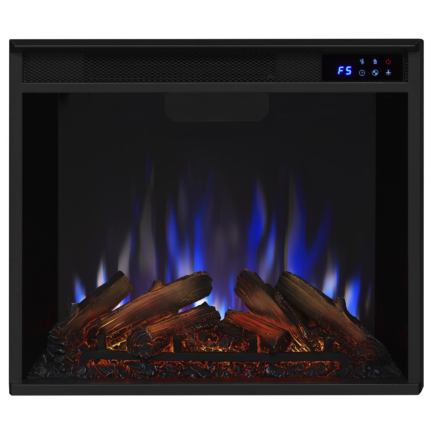 Real Flame - 7930E-W - Valmont 75-Inch Electric Fireplace Entertainment Center - White - Blue & White Flame thumbnail