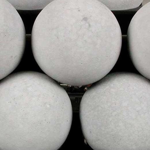 Rasmussen 24-Inch Light Gray ALTERNA See-Thru FireBall Set With Vent-Free Black Chassis Burner - Close-Up Of FireBalls thumbnail