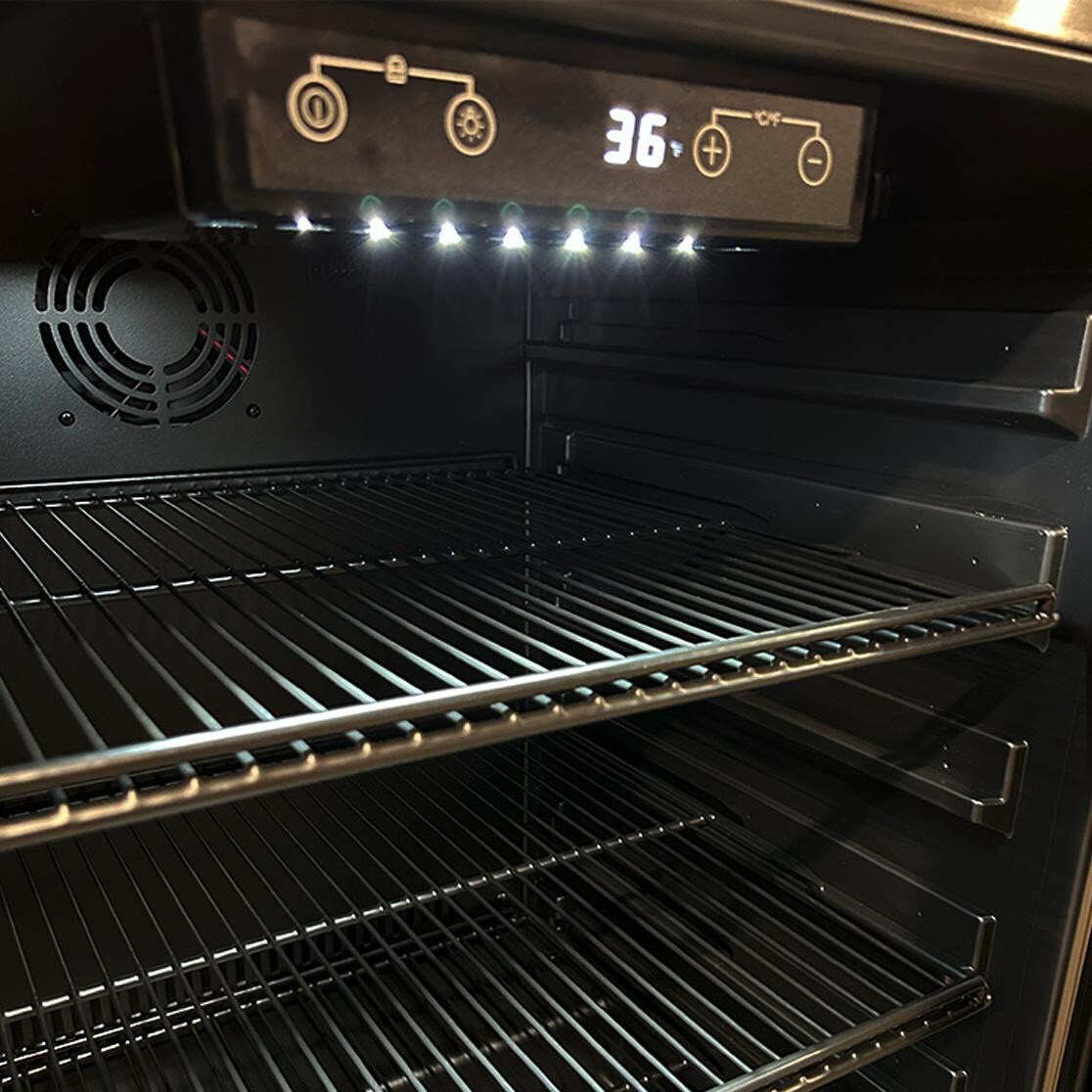 24-in 5.01 Cu. Ft. Outdoor Rated Stainless Steel Compact Refrigerator - Controls - Detail thumbnail