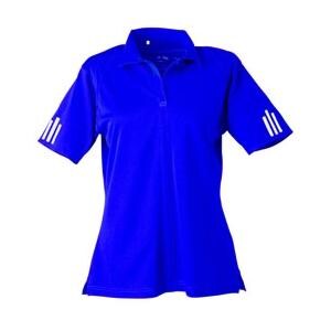 Adidas Golf Womens ClimaLite 3Stripes Cuff Polo Shirt Medium