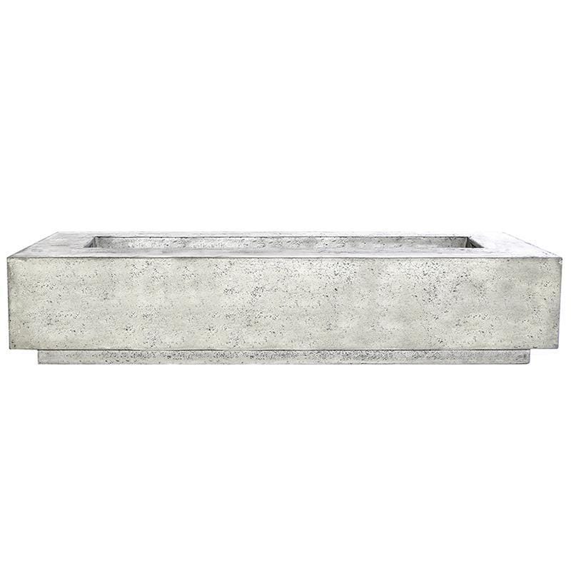 Tavola 6 90-in Rectangular GFRC Propane Fire Pit in Natural by Prism Hardscapes