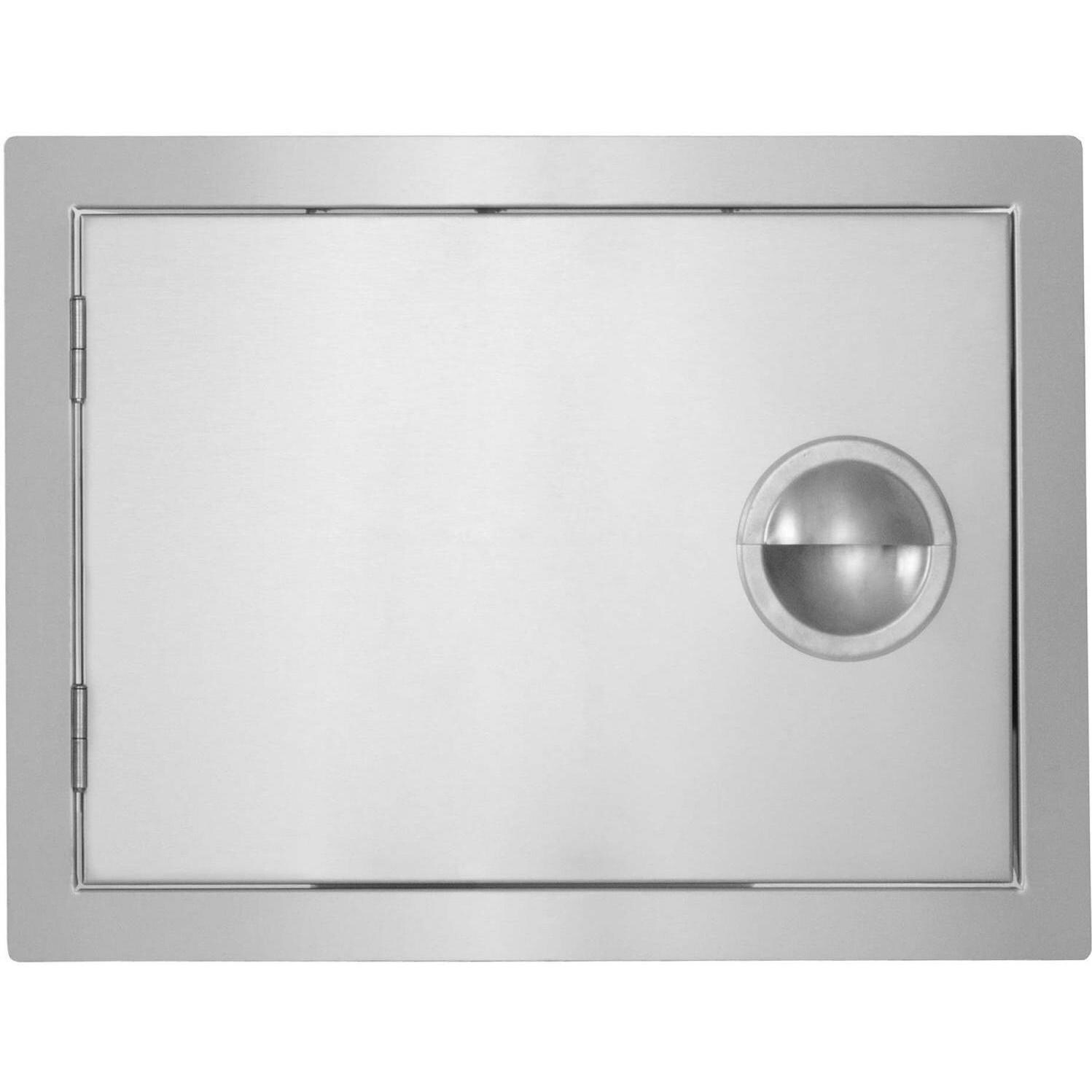 BBQGuys.com Portofino Series 24-Inch Stainless Steel Left-Hinged Single Access Door - Horizontal thumbnail
