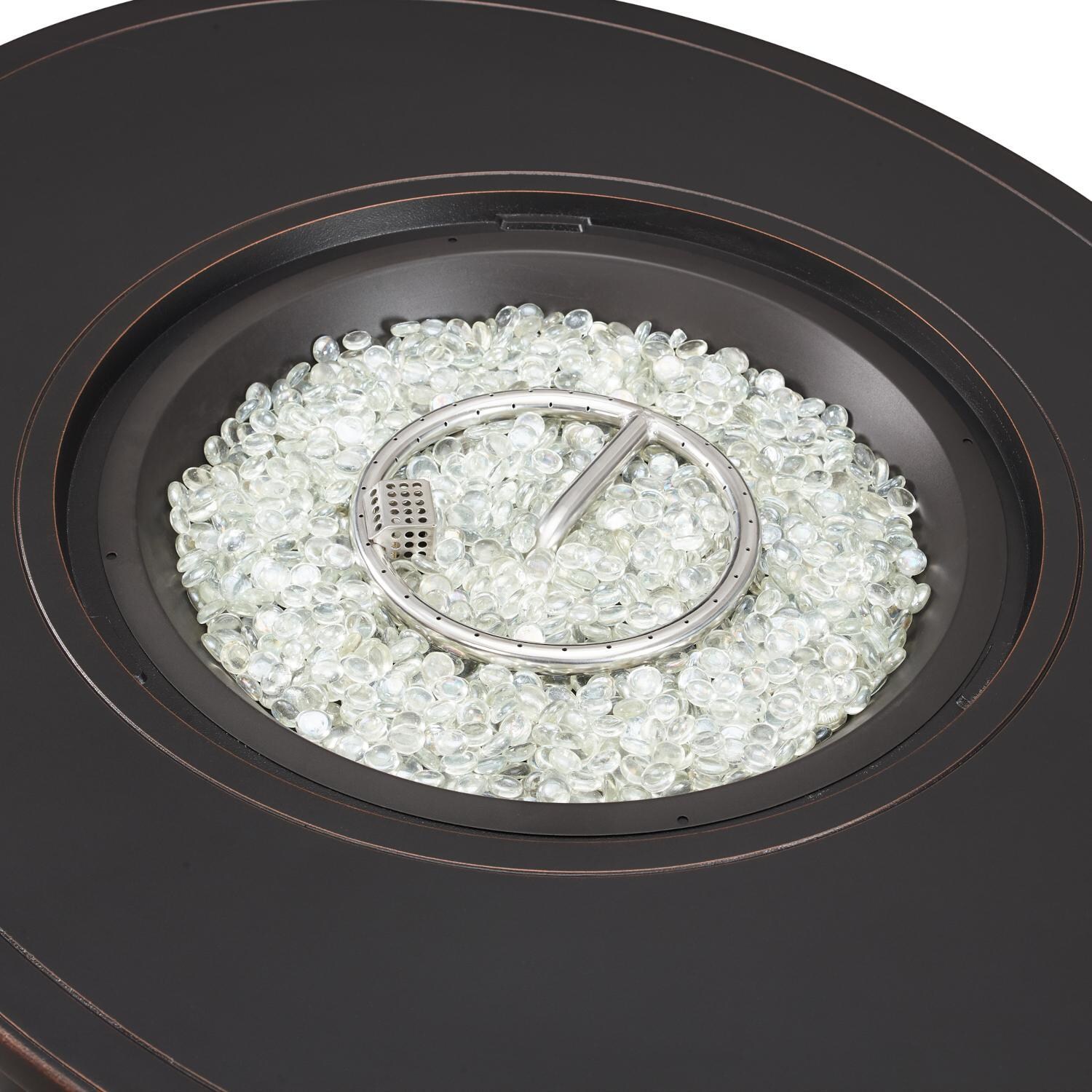 Ultimate Patio 63223-NG Magnolia Way 48-Inch Oval Aluminum Natural Gas Fire Pit - Burner thumbnail