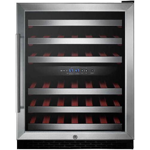 Summit 24Inch 46 Bottle ADA Compliant Dual Zone Wine Cellar / Cooler