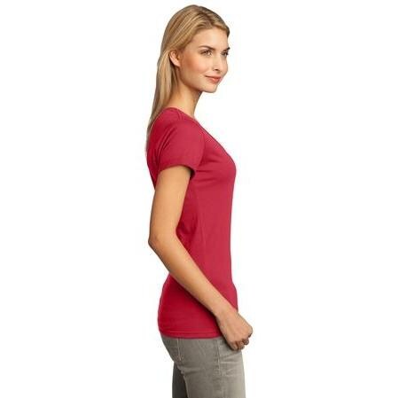 District Threads Ladies Deep Scoop T-Shirt 4XL - Bright Coral