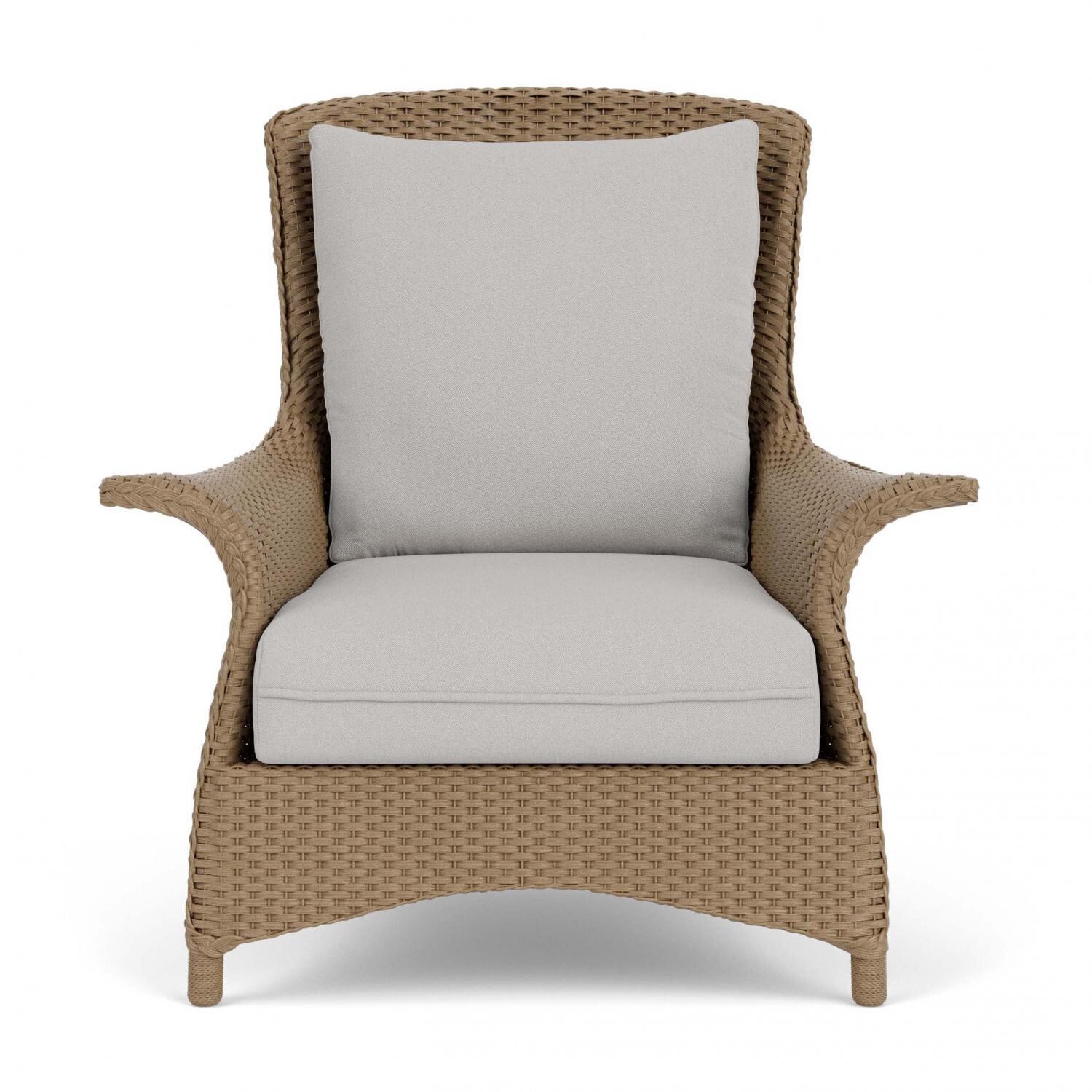 Lloyd Flanders Mandalay Lounge Chair in Fawn Finish with Tundra Dove fabric thumbnail