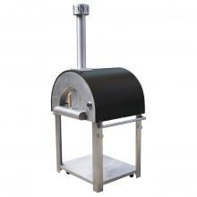 Bella Medio 28-Inch Outdoor Wood Fired Pizza Oven On Cart - Black - BEMS28B image