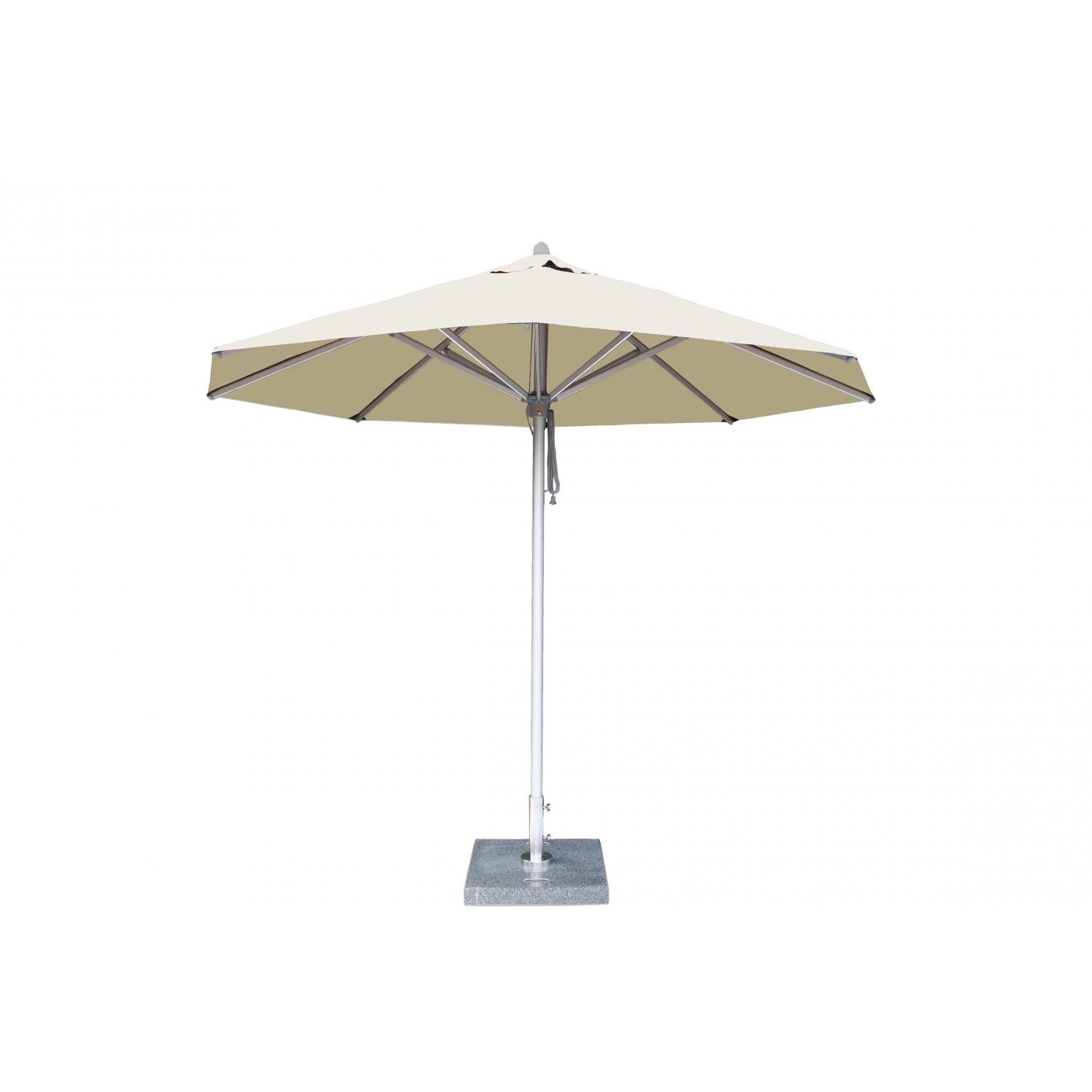 Bambrella Hurricane 10 Ft Round Market Umbrella - 2 Inch Pole - Ecru Canopy