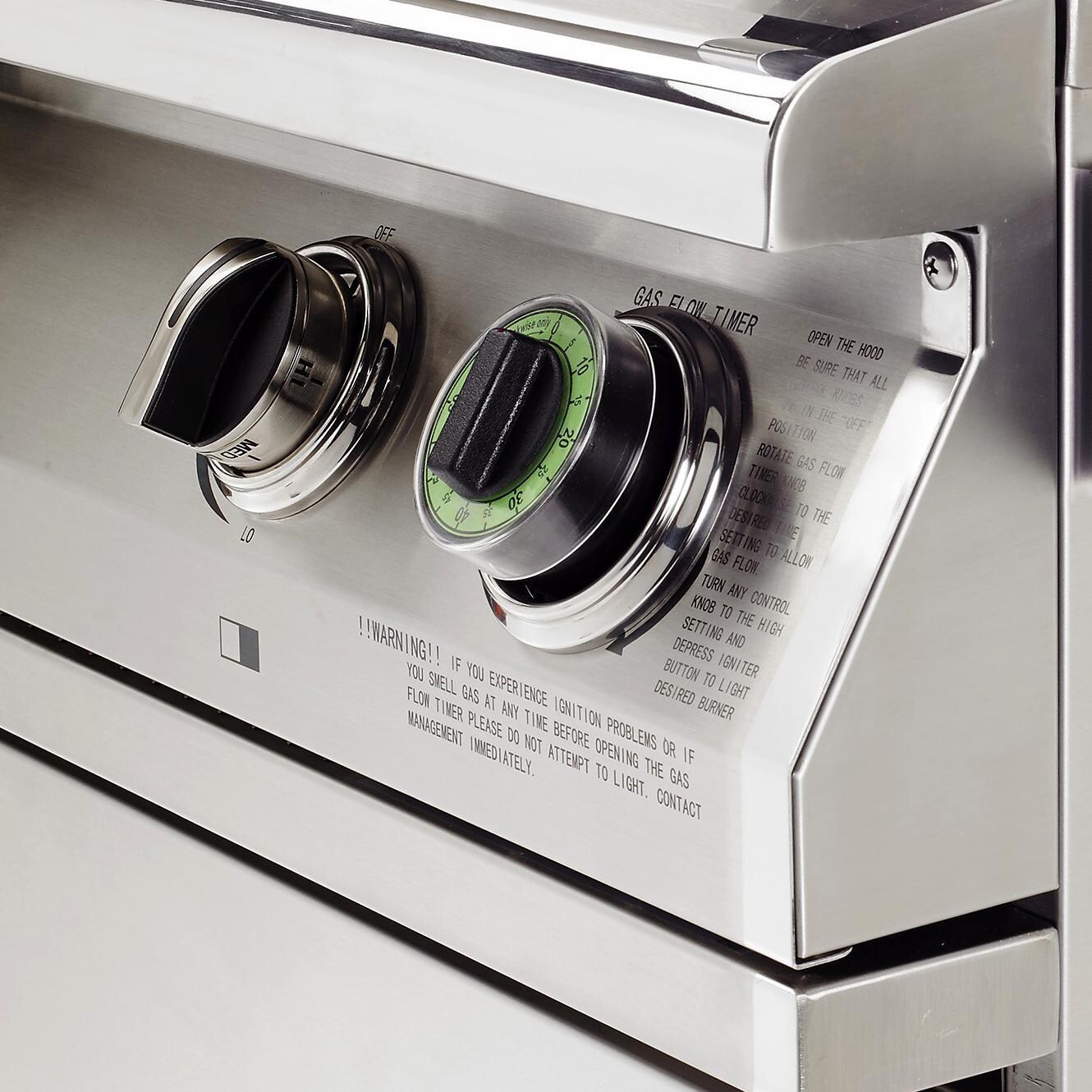 PGS T-Series Commercial 30-Inch Gas Grill With Timer - Control Panel & FuelStop Gas Flow Timer thumbnail