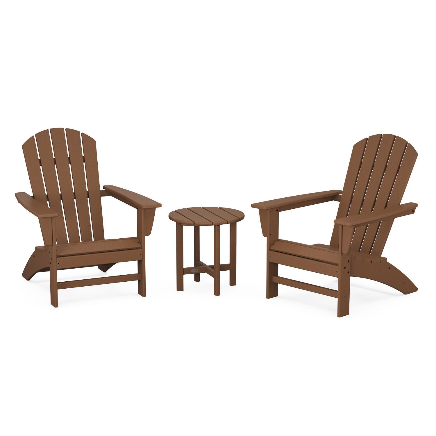 POLYWOOD PWS498-1-TE Nautical 3-Piece Adirondack Set thumbnail