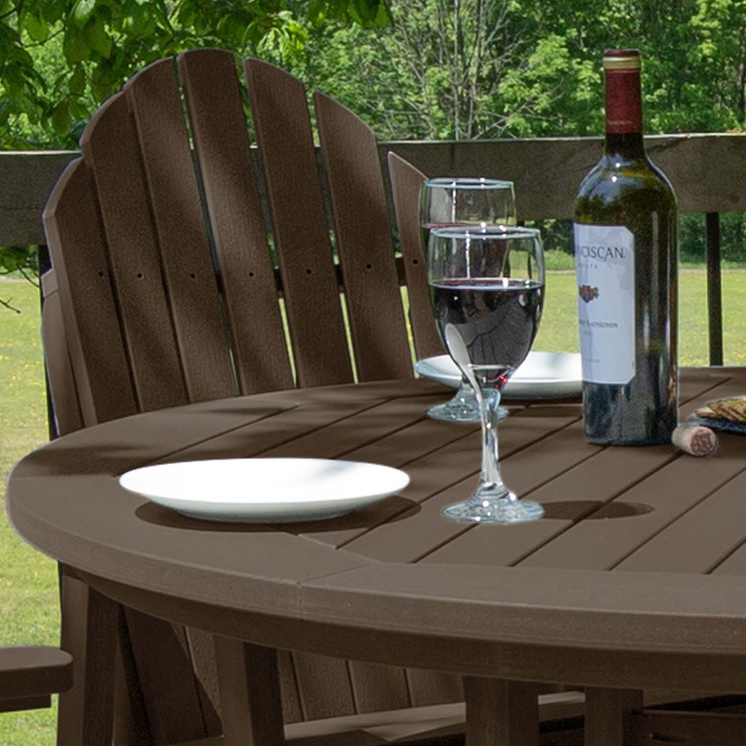 Dream Bay 5 Pc Set Recycled Plastic Counter Height Dining Set In Weathered Acorn By Lakeview - Detail thumbnail