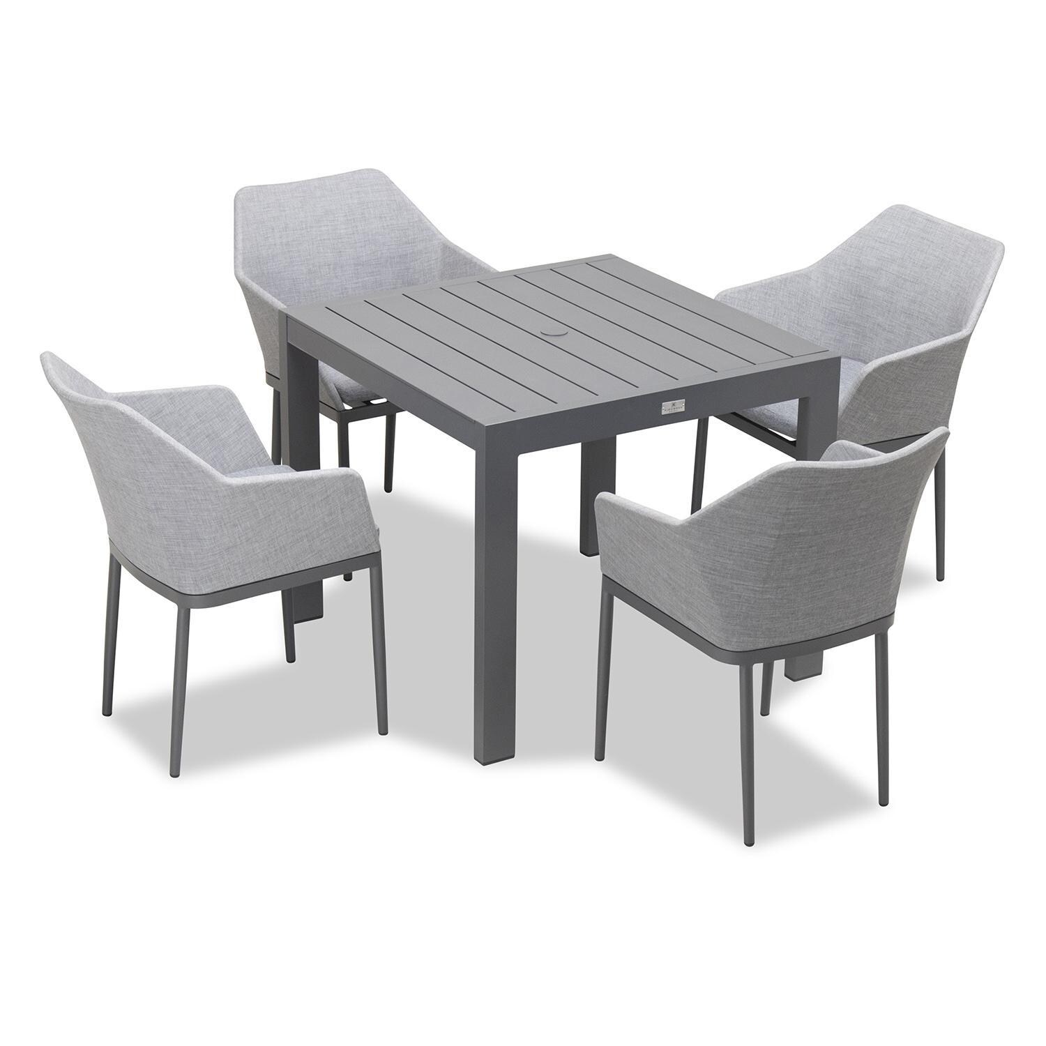 Starlook Bay 4 Seat Square Dining Table in Slate by Lakeview - Top View - White Background thumbnail