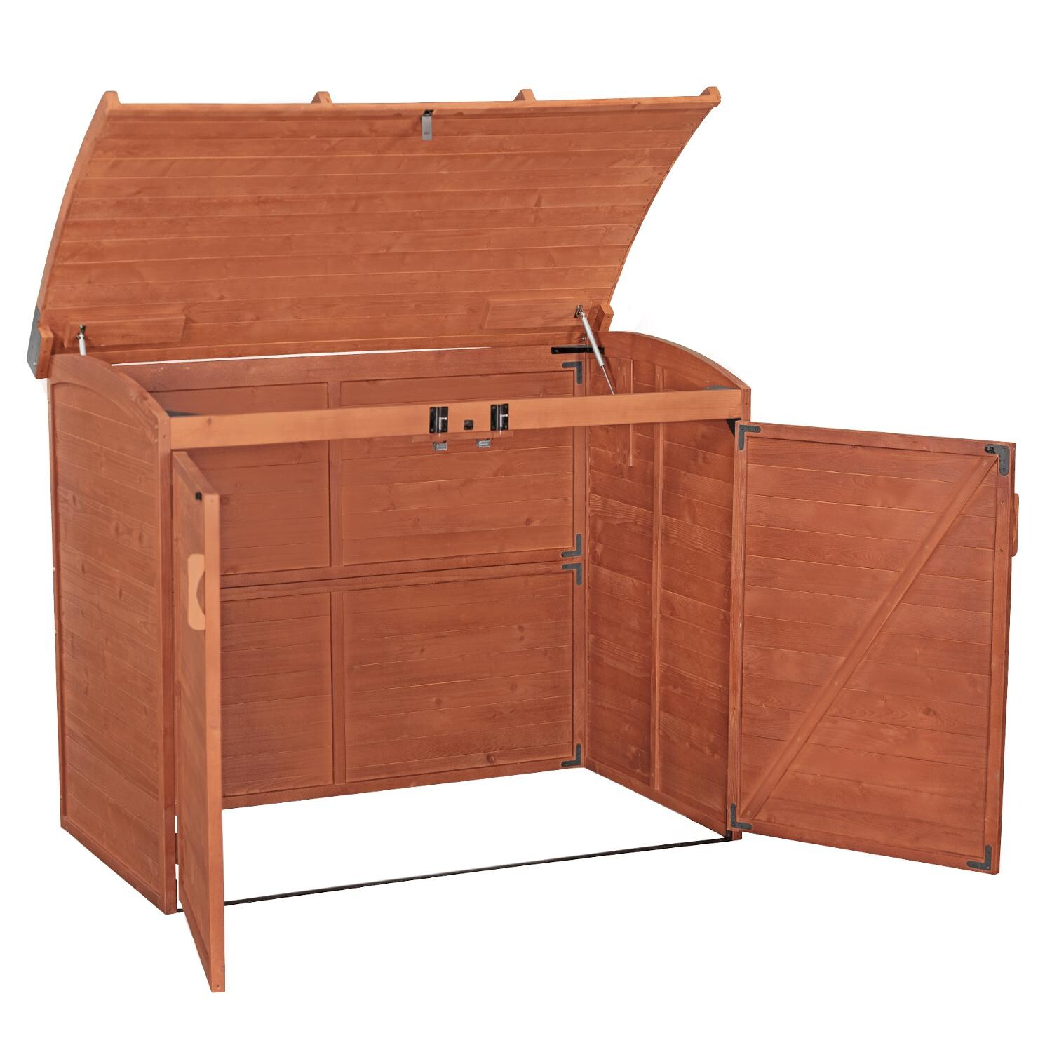 Leisure Season Horizontal Refuge 5 Ft. 2 In. X 2 Ft. 10 In. Wood Storage Shed - Side View thumbnail