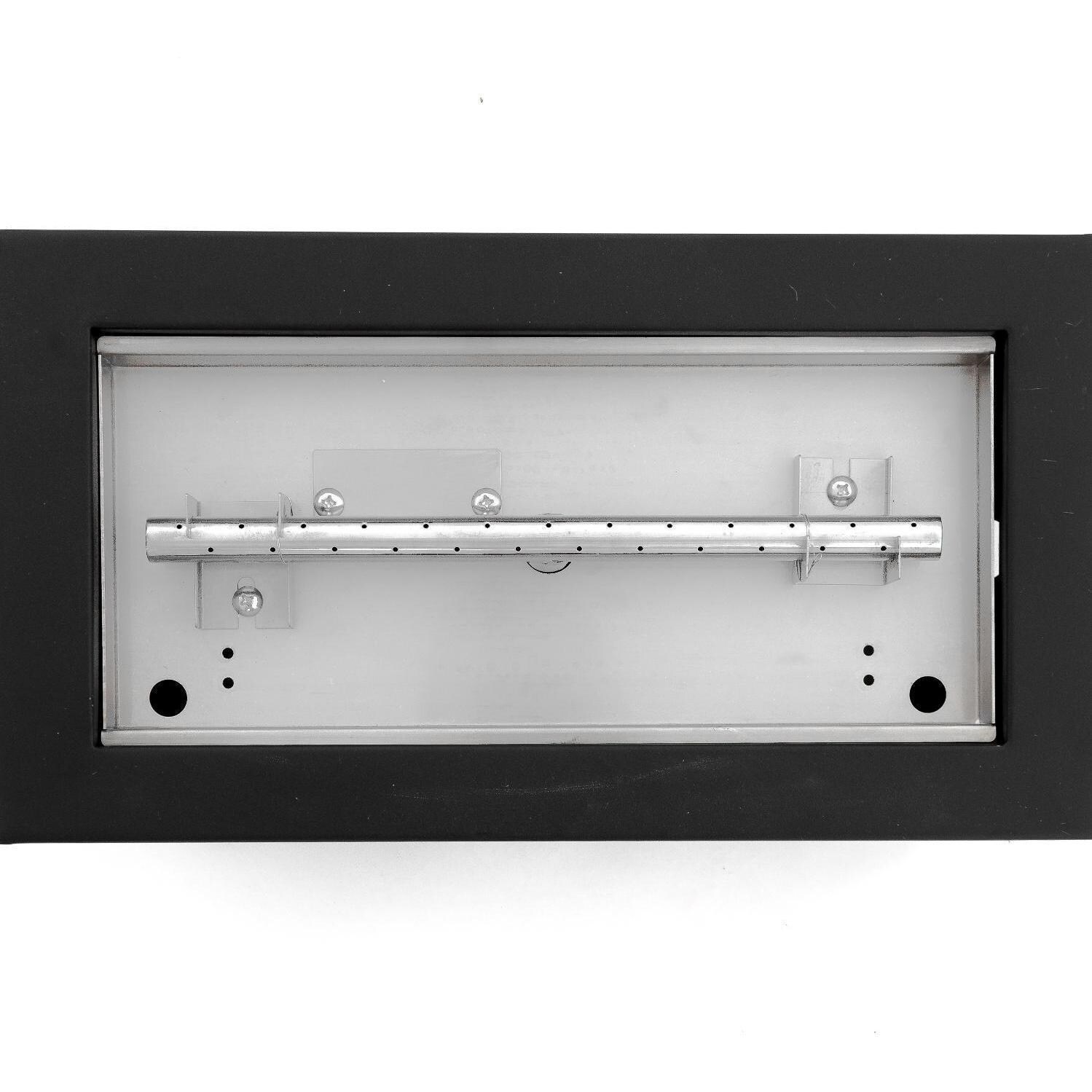 BBQGuys Signature Series Westfalen 18-Inch Table-Top Natural Gas Fire Pit - Black - Top View thumbnail