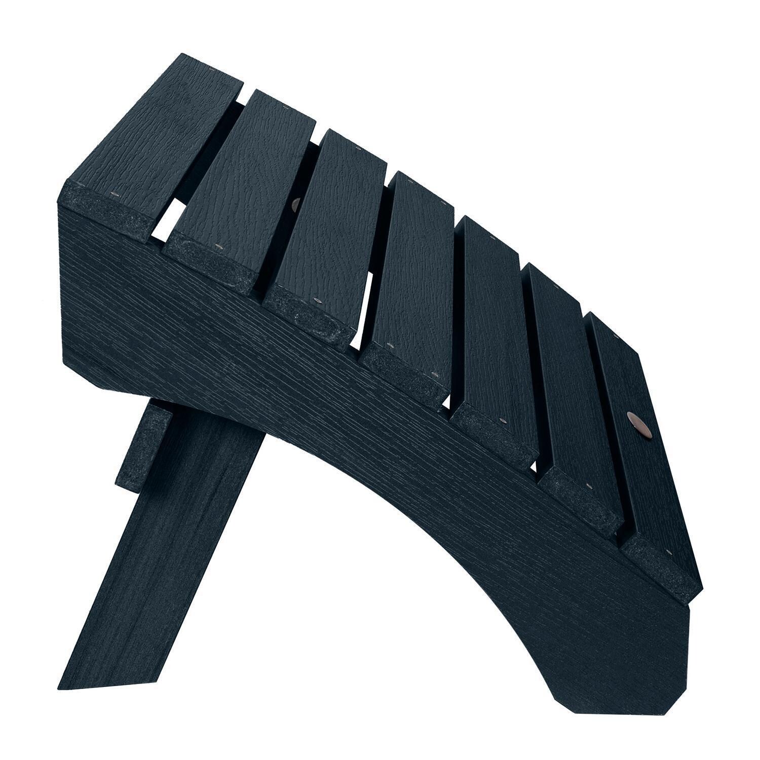 Lakeview Folding Adirondack Ottoman - Federal Blue - Side View thumbnail