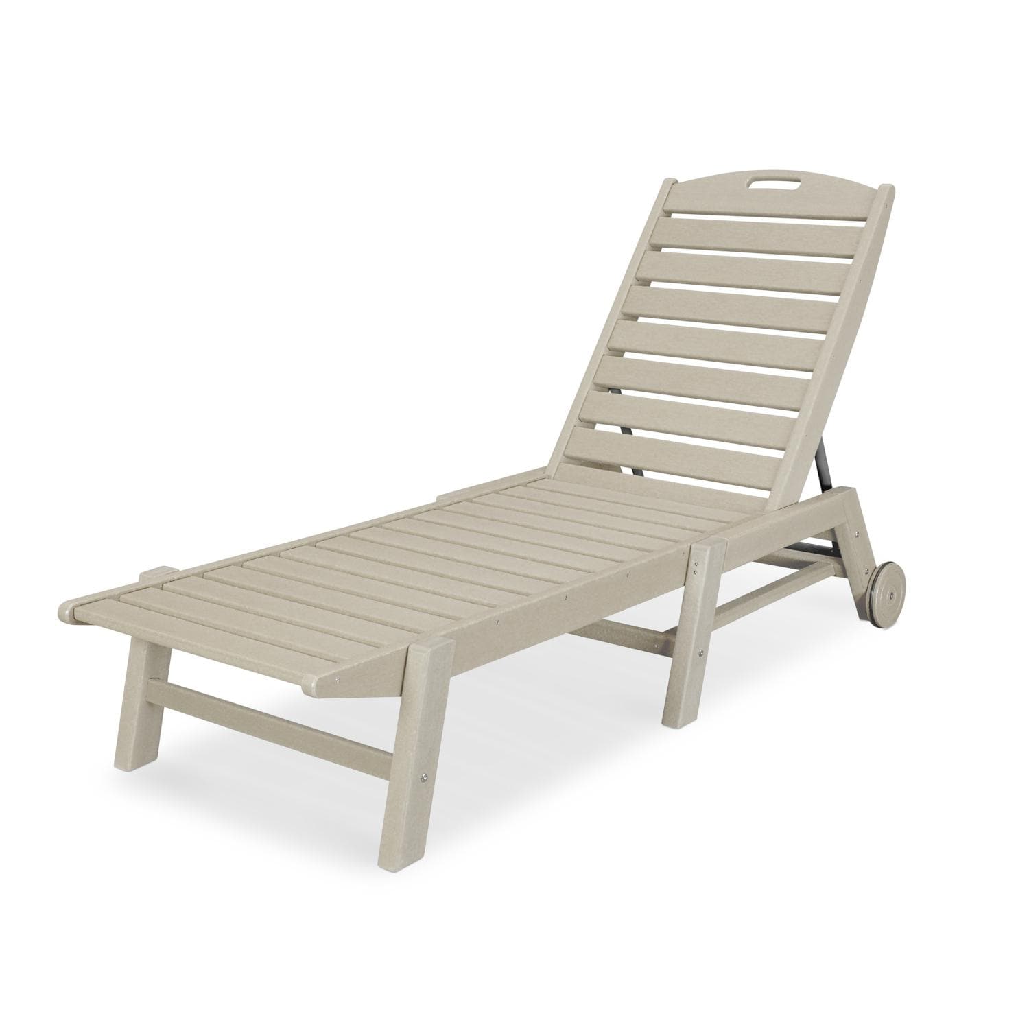 POLYWOOD Nautical Chaise W/Wheels - Sand thumbnail