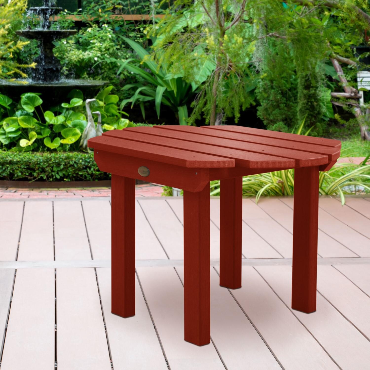 Lakeview Paradise Key Side Table - Rustic Red - Side thumbnail