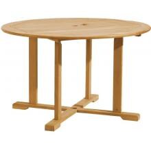 Classic 47 1/4 Inch Natural Shorea Round Patio Dining Table By Oxford Garden image