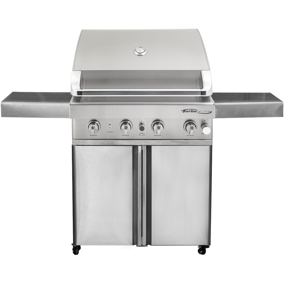 Turbo Elite 32-in 4-Burner Propane Grill With Rear Infrared Burner
