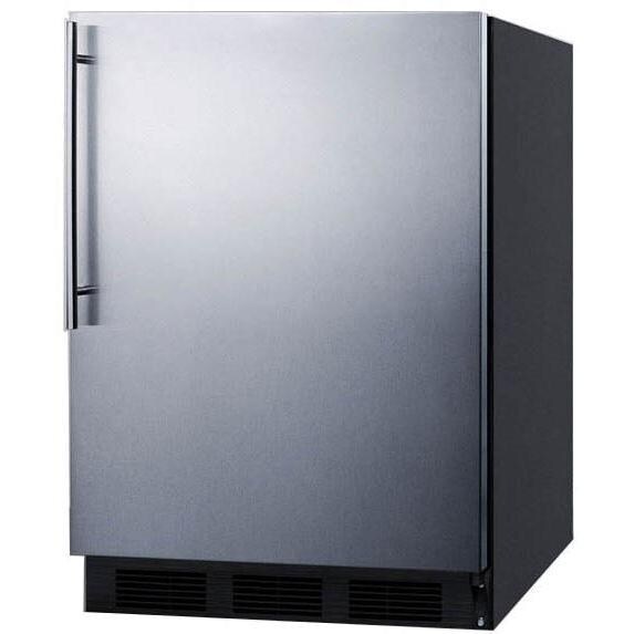 Summit 5.1 Cu. Ft. Compact Refrigerator / Freezer - Stainless Steel - Angle thumbnail