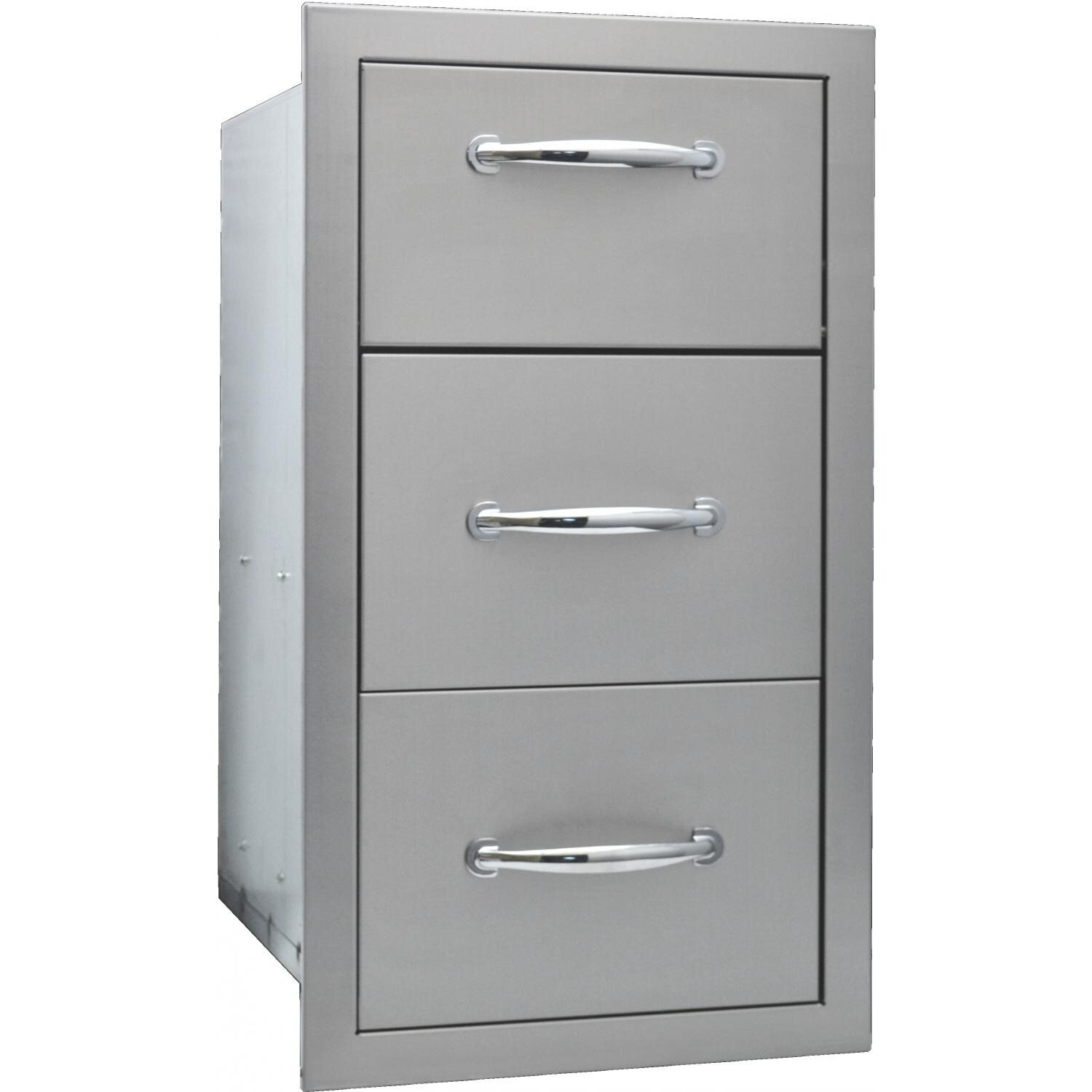 Sole Gourmet 17-Inch Double Access Drawer With Paper Towel Dispenser - Drawers Closed thumbnail