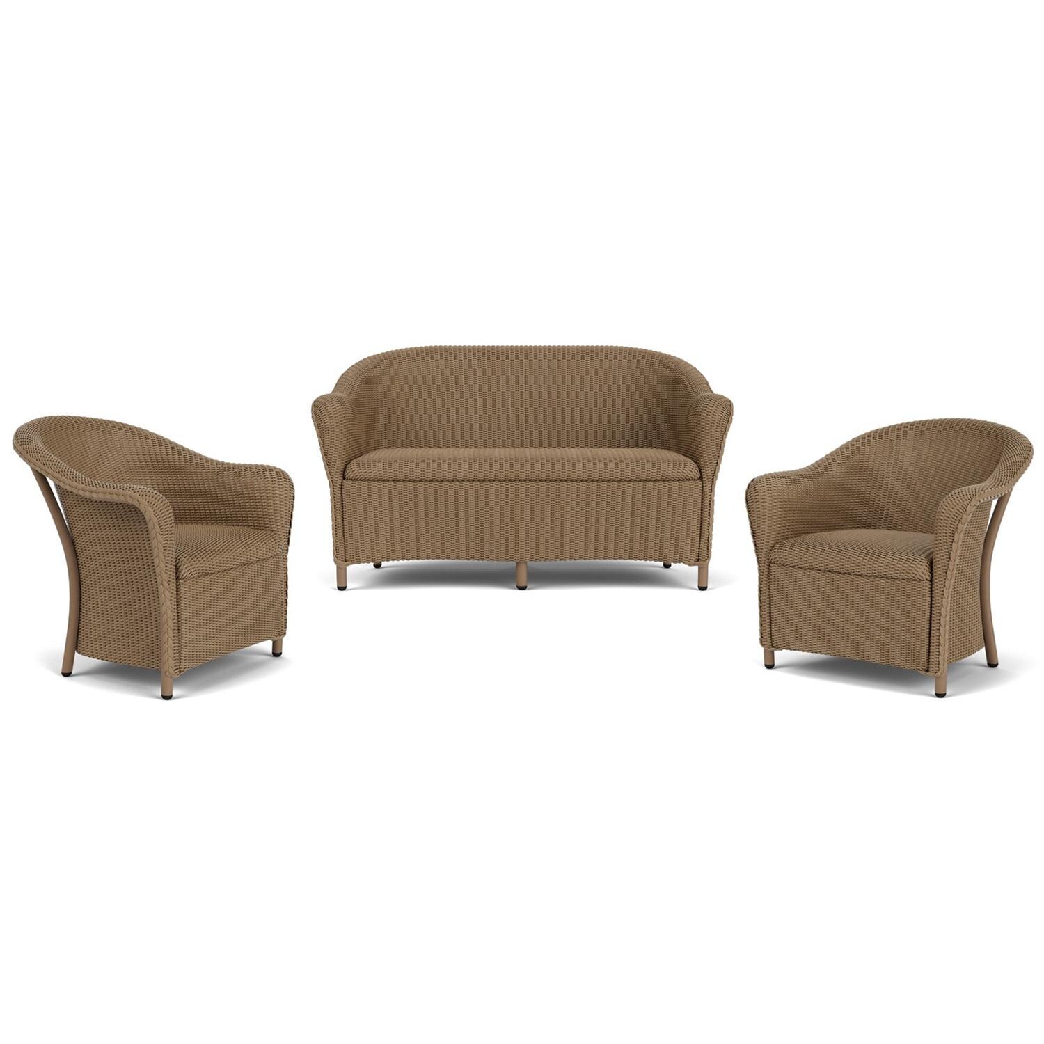 Lloyd Flanders Reflections 3-Piece Seating Set W/ Lounge Chairs in Fawn Finish thumbnail