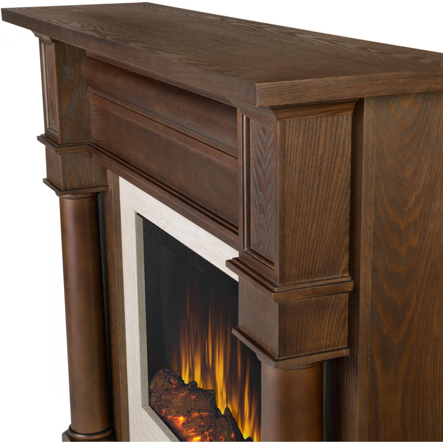 Real Flame Berkeley 47-Inch Electric Fireplace With Mantel - Chestnut ...