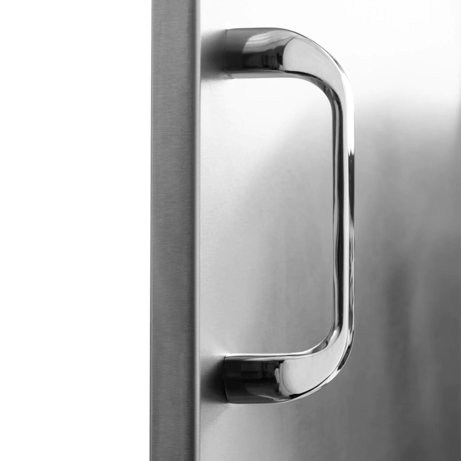 BBQGuys Signature 42-Inch Stainless Steel Door - Traditional Cabinet Handle - Detail thumbnail