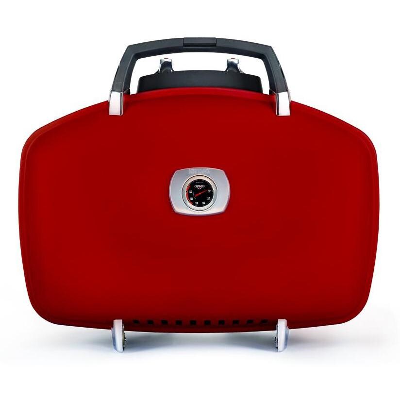 Napoleon TravelQ 285 Portable Propane Gas Grill With Griddle - Red - TQ285-RD-A - Lid View thumbnail