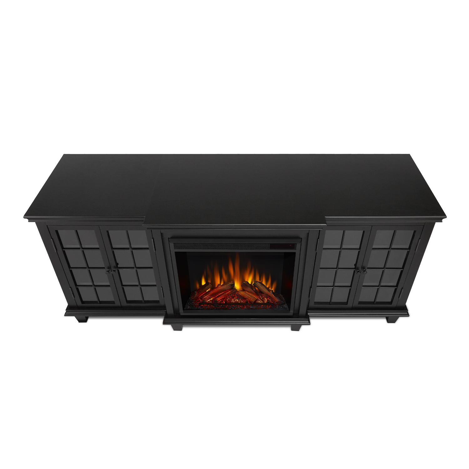 Real Flame - 2770E-BK - Marlowe 70-Inch Electric Fireplace Entertainment Center - Black - Top View thumbnail
