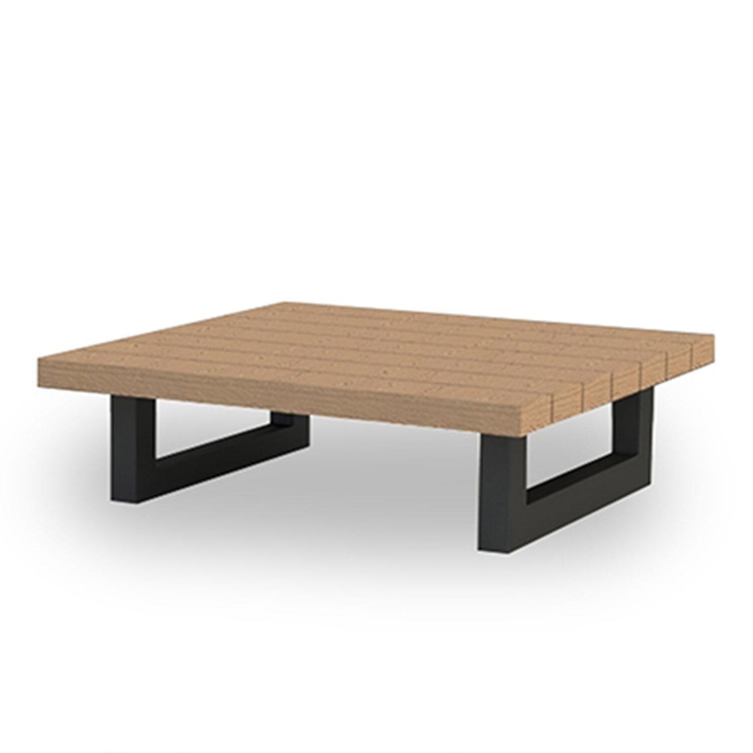 Nevada 4 Pc Aluminum Sectional Corner Set w/ No Pillows By KETTLER - Coffee Table - White Background thumbnail