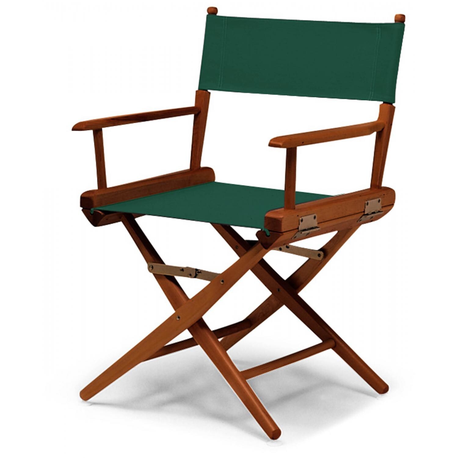 World Famous Dining Height Director Chair By Telescope Casual - Walnut/Forest Green