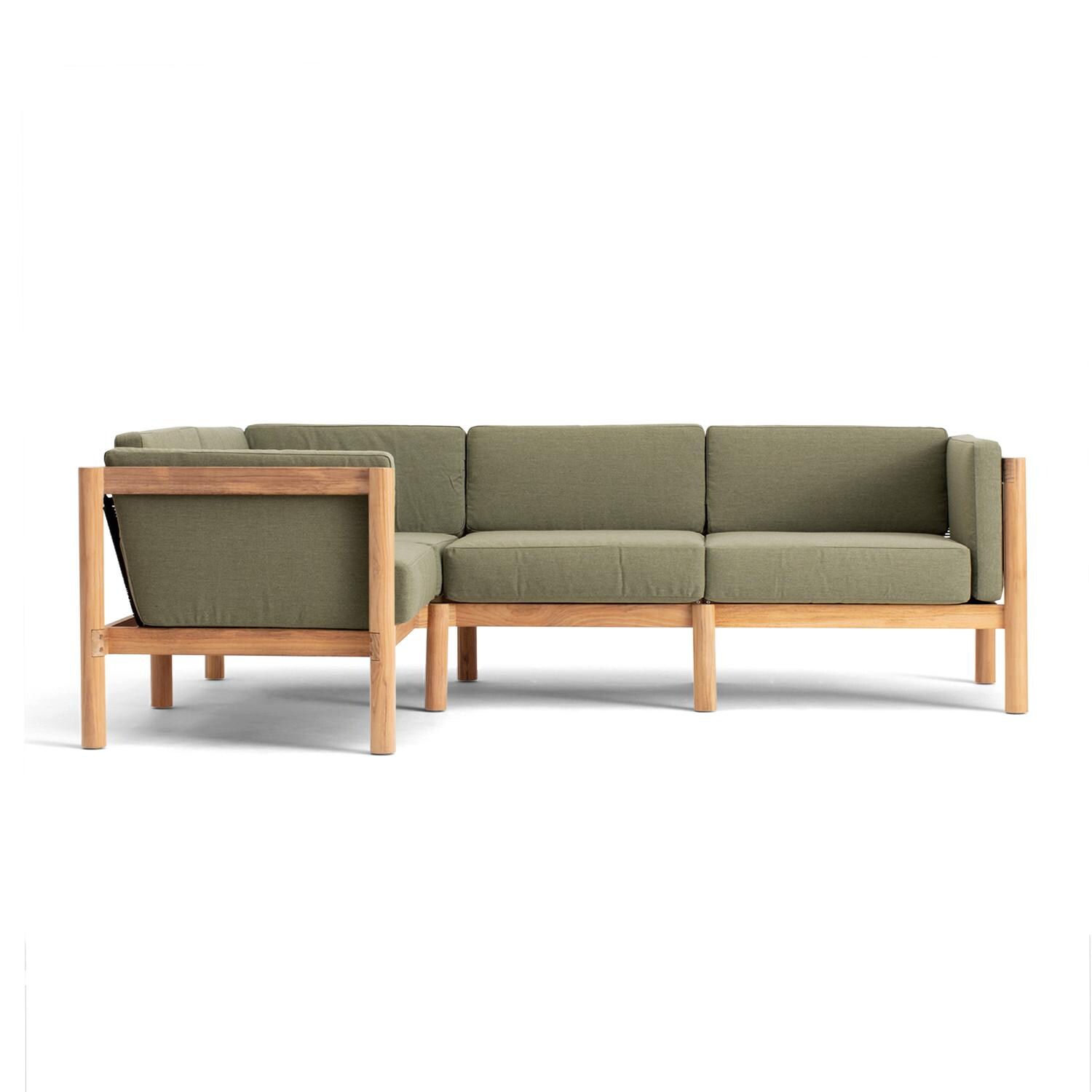 Neighbor SECT4 - LE 4 Piece Sectional W/ Sunbrella Cushion Arms - Front View thumbnail