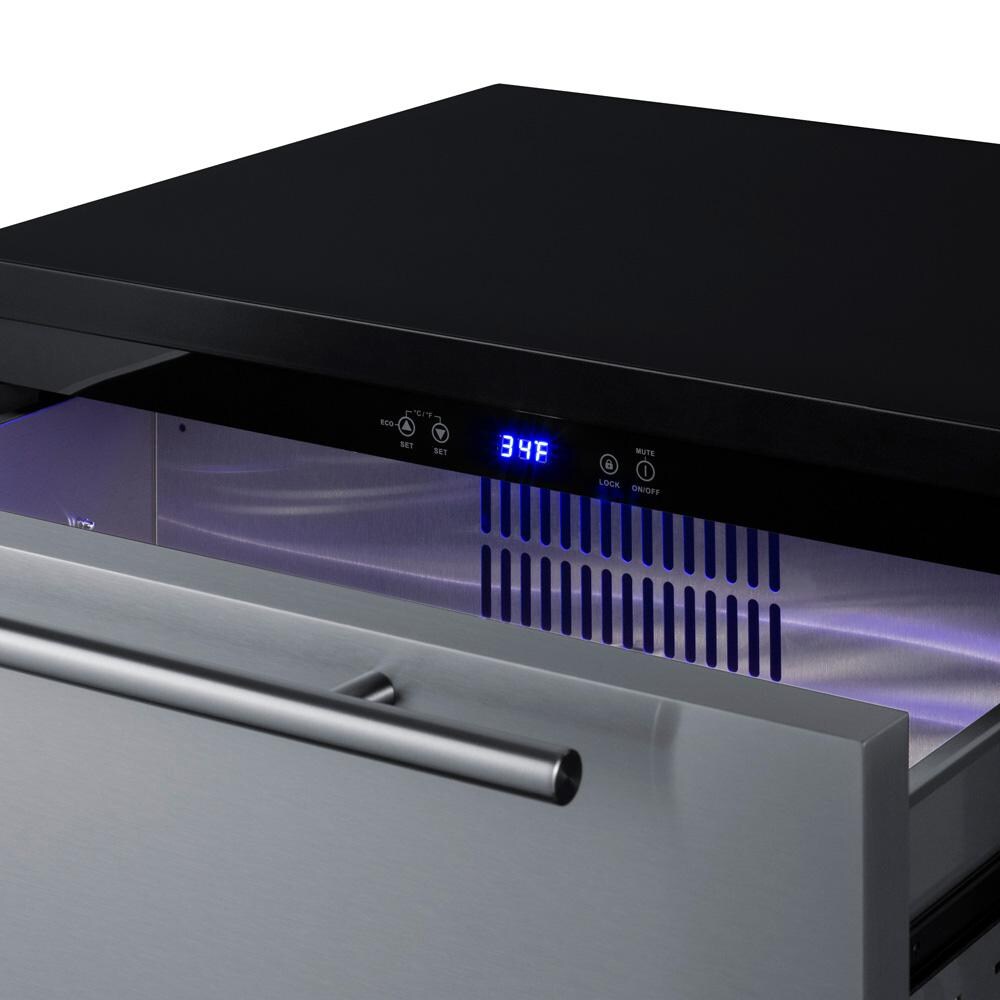 Summit SPR3032D 30-Inch 5.42 Cu. Ft. 2-Drawer All-Refrigerator - No Panel - Digital Thermostat thumbnail