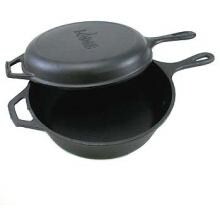 Lodge 3.2 Quart Seasoned Cast Iron Indoor/Outdoor Cooker With Griddle Lid - LCC3 image