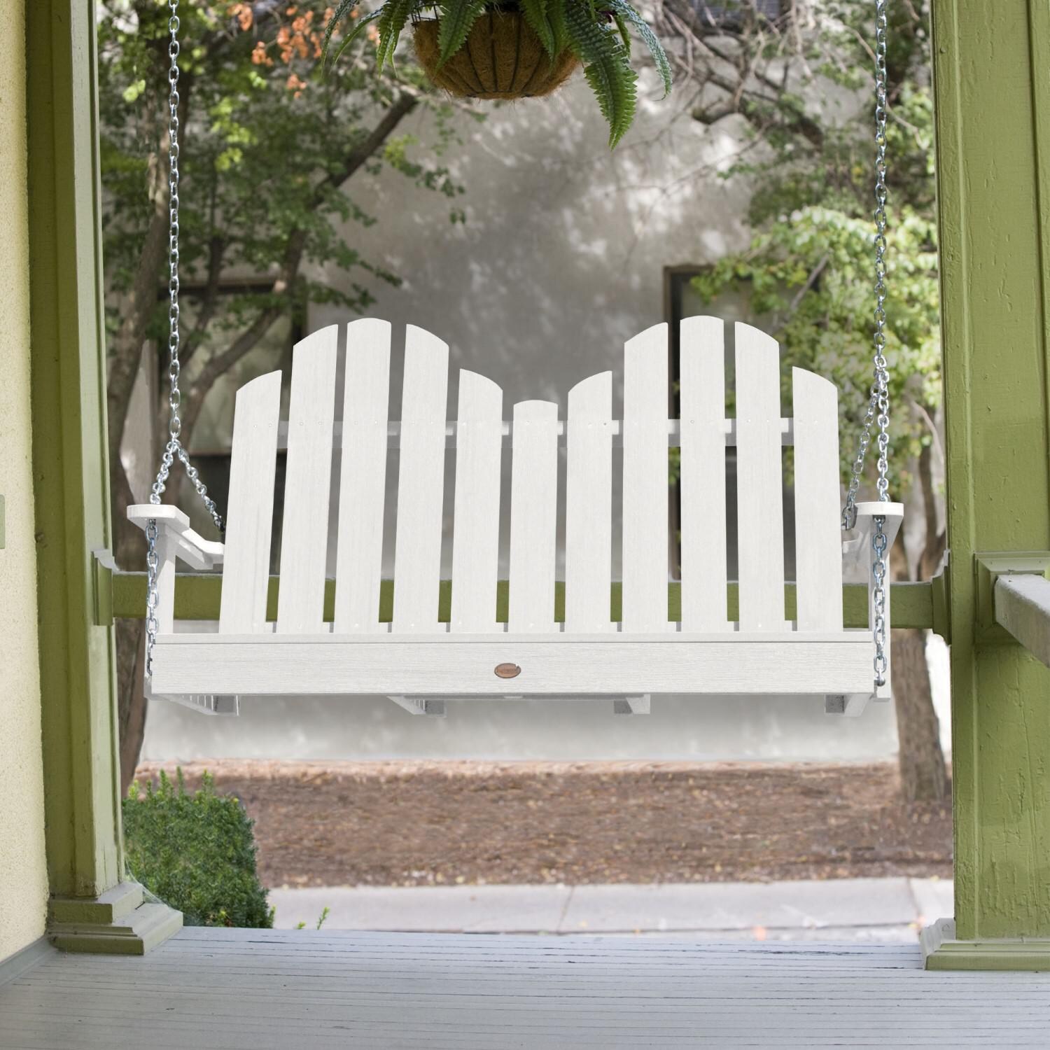 Lakeview Paradise Key 4-Foot Porch Swing - White - Front thumbnail