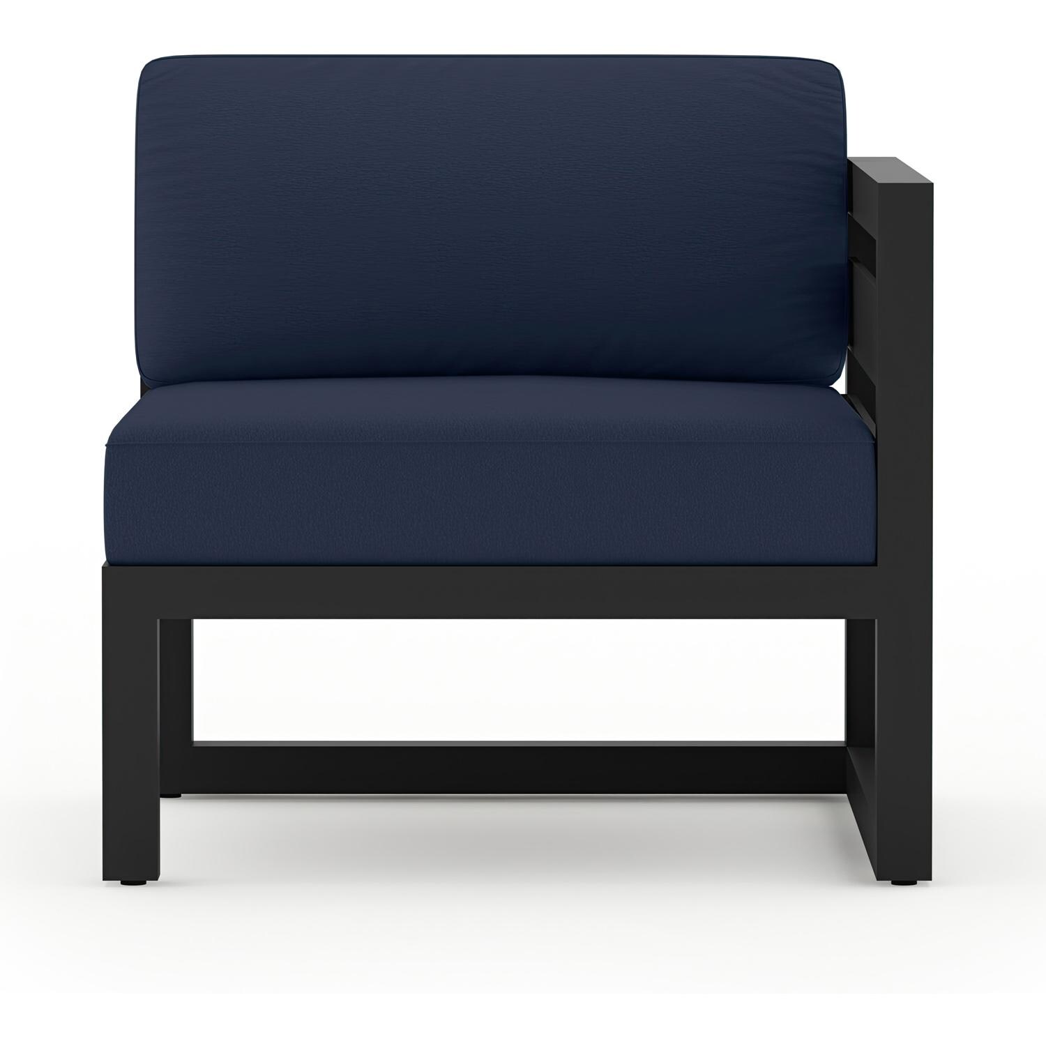 Misty Cove Aluminum Right Arm Section in Black/Spectrum Indigo by Lakeview Outdoor Designs