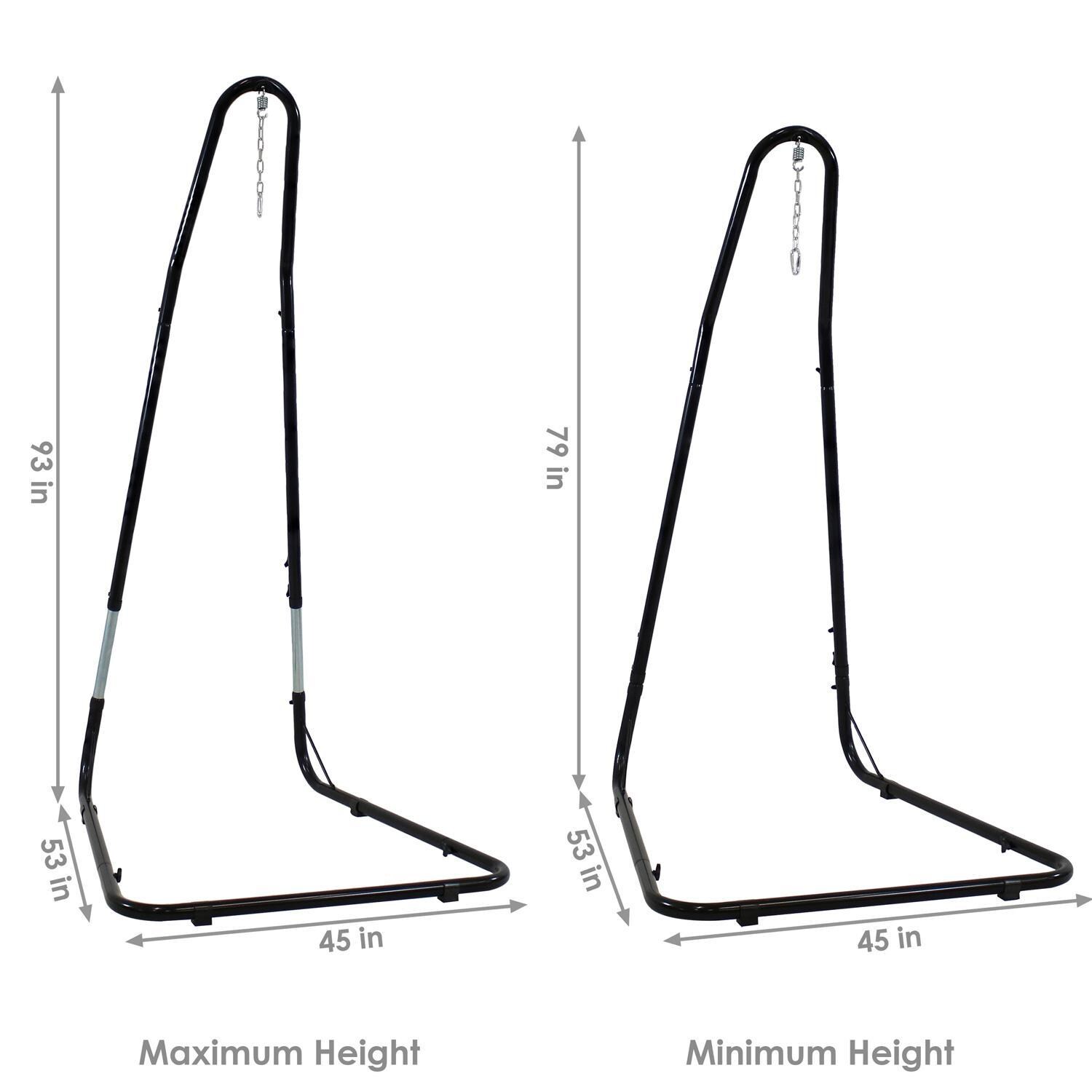 Ultimate Patio Adjustable Hammock Chair Stand - Dimensions thumbnail