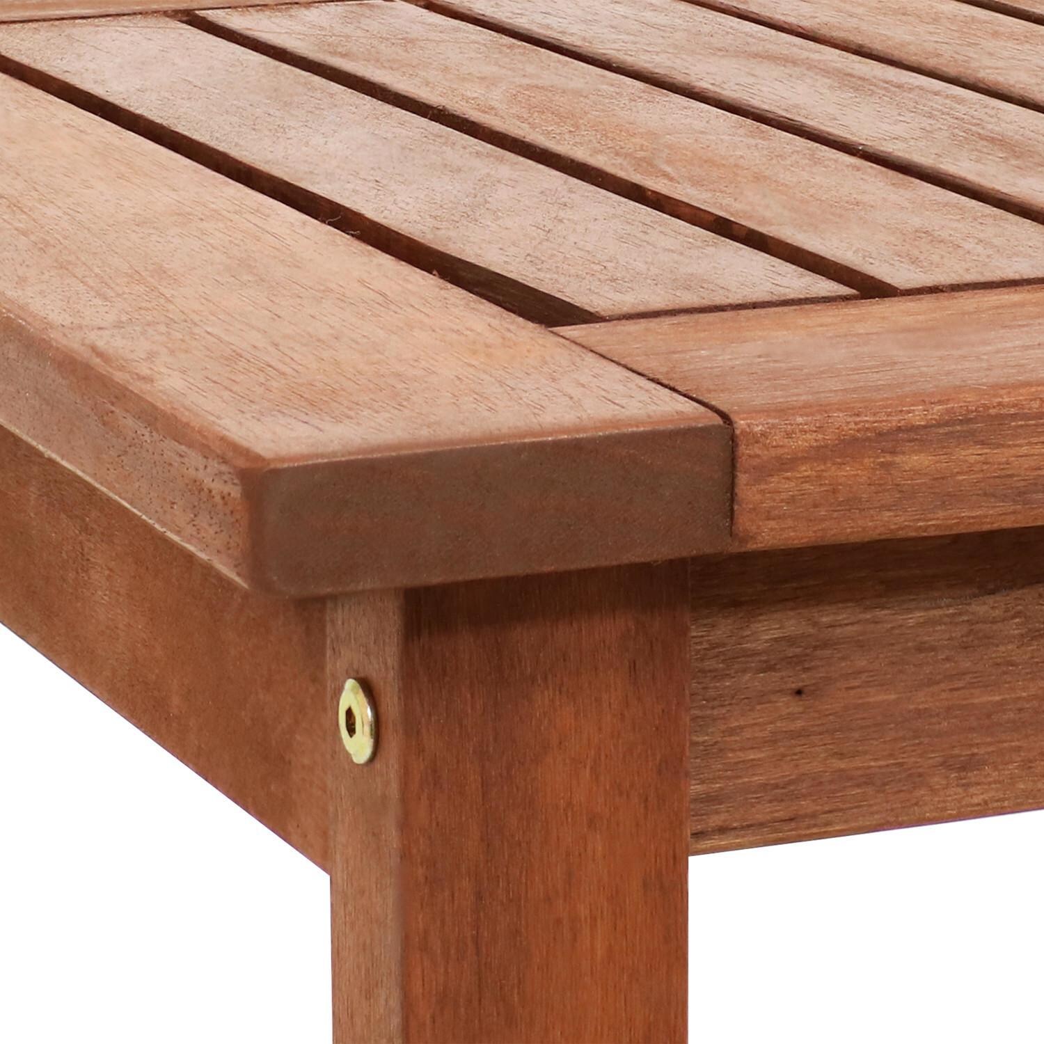 Ultimate Patio 35 1/2 X 17 3/4-Inch Meranti Wood Rectangular Coffee Table W/ Teak Oil Finish - Detail thumbnail