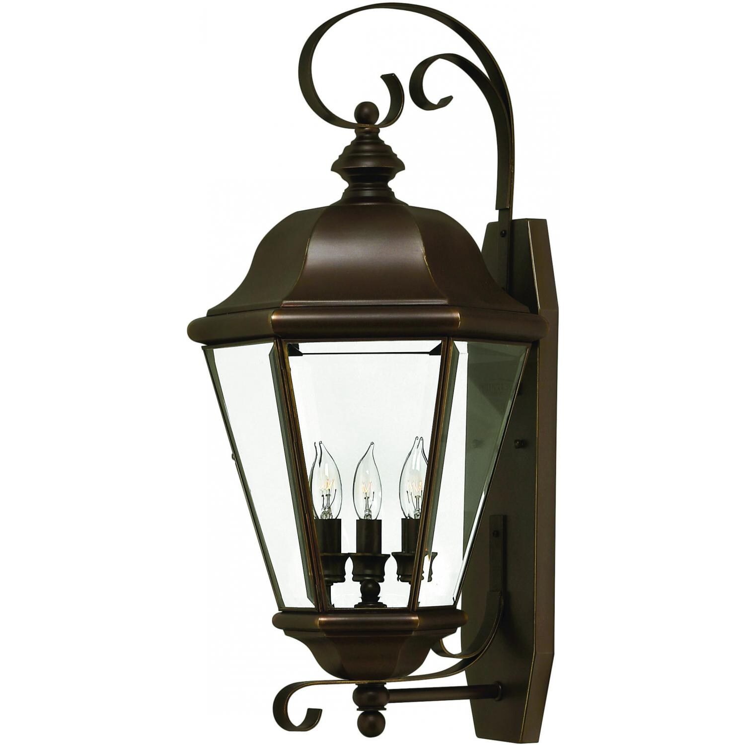 Hinkley Lighting Clifton Park Three Light 26-Inch Outdoor Wall Light - Copper Bronze - 2428CB