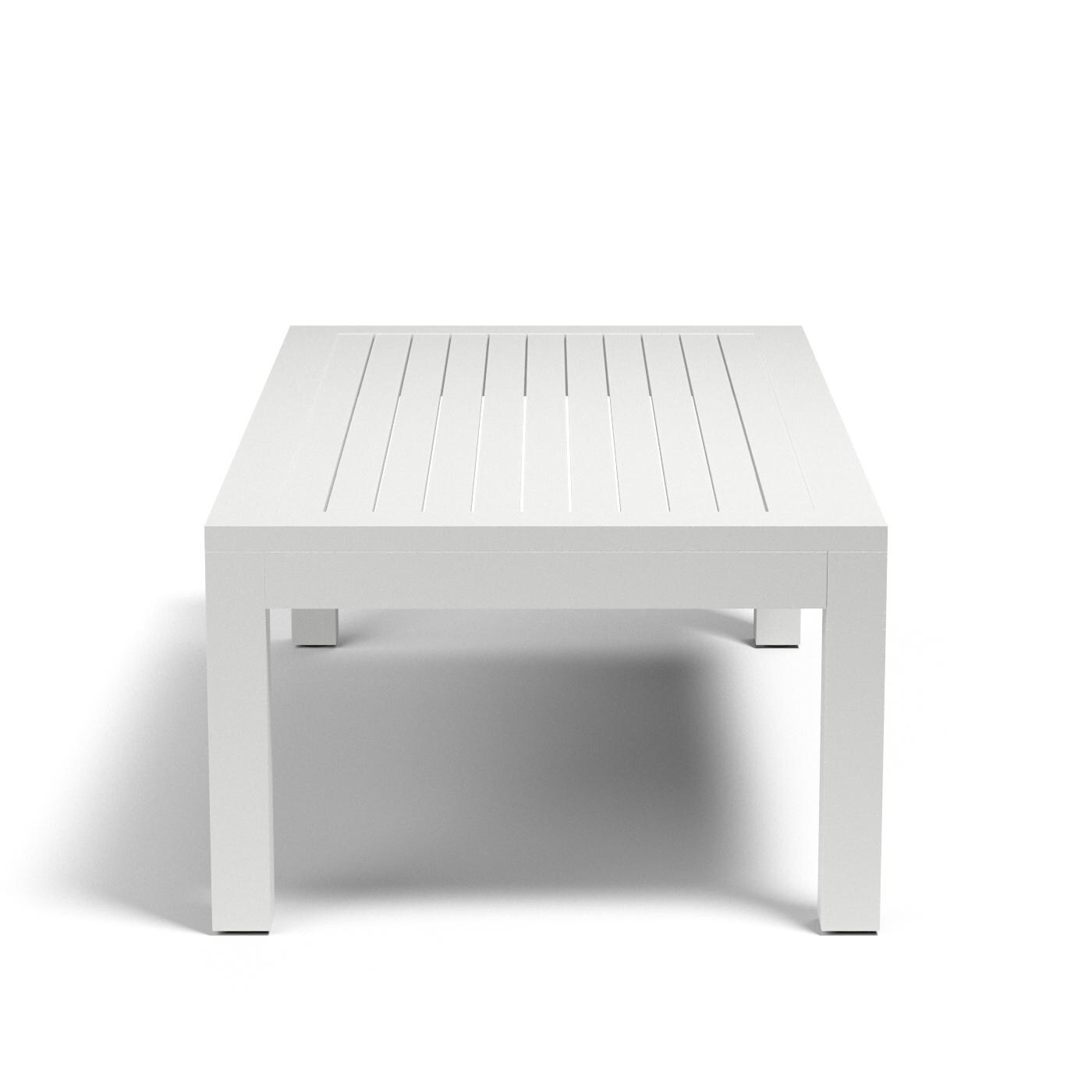 Sunset West - 1101-CT - Naples 50 X 27 Inch Square Aluminum Patio Coffee Table - Short Side thumbnail