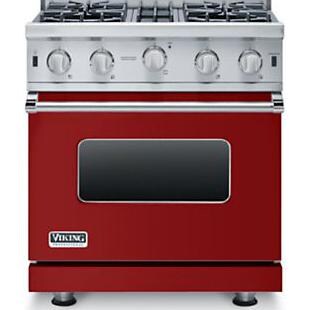 Viking Professional 30-Inch Open Burner Propane Gas Range - Apple Red - VGIC53014BARLP