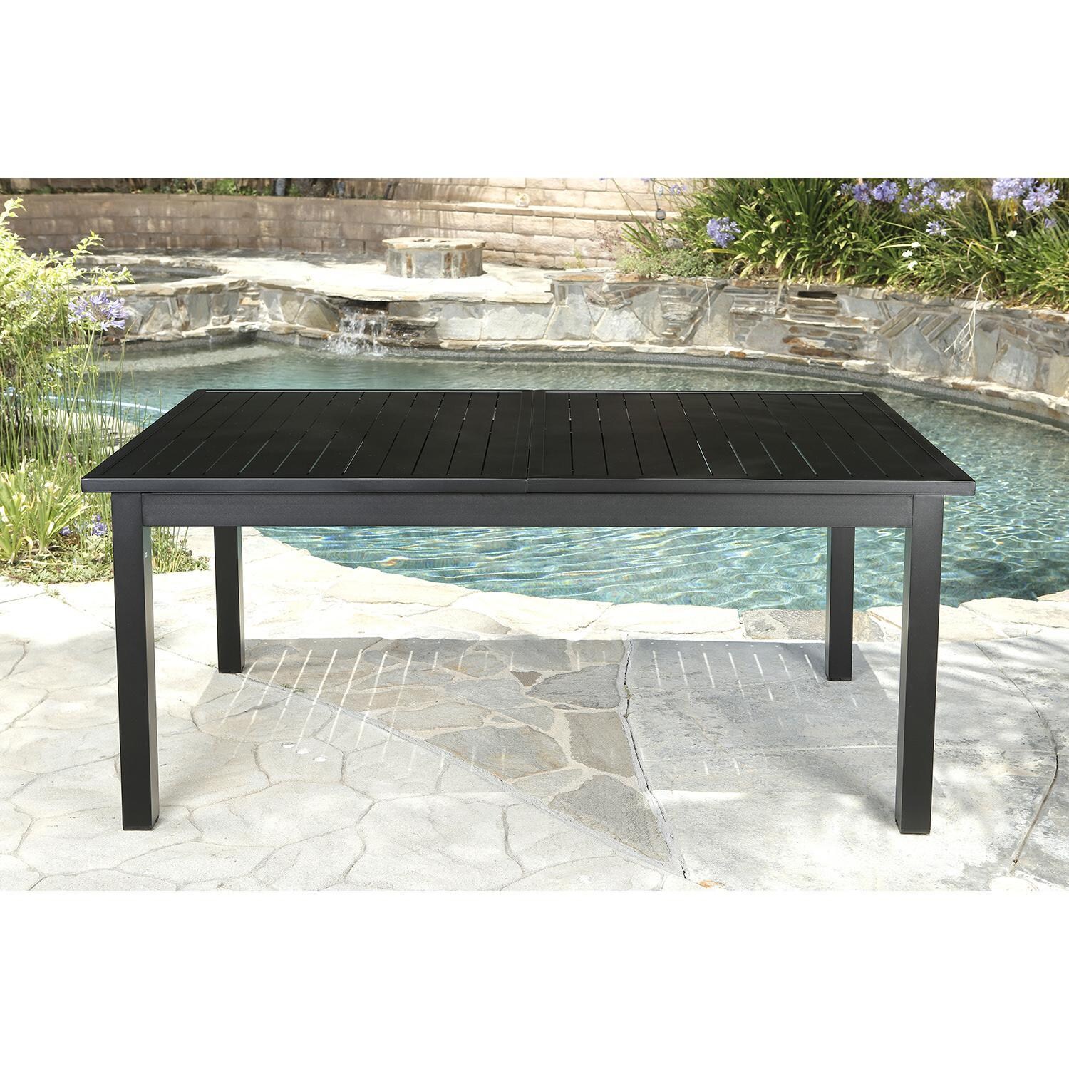 Lakeview Outdoor Designs Tensas 7 Piece Aluminum Patio Dining Set - Patio Dining Table Front thumbnail